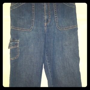 Chicos Platinum Size 0 Cropped Blue Jeans Straight